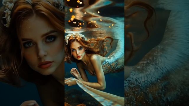 Шёпот русалки 🧜♀️ 🌊 #магияокеана #ии #русалка #милота #вода #искусство #девушка