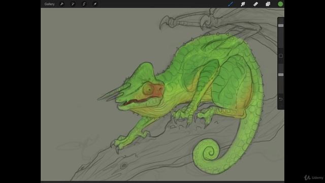 The Digital Painting. Lesson 12. Photorealistic Style. Part 75 - Local Colors