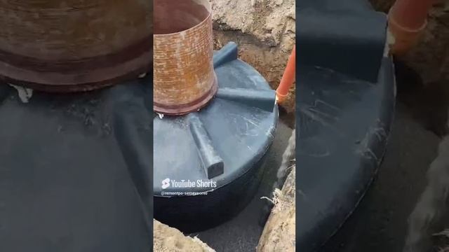Процесс установки канализационной системы 💩 | |Не делай пока не посмотришь⛔ #Shorts