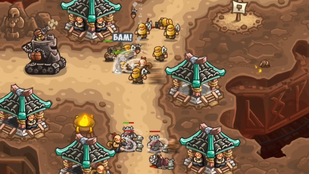 Наследники древнего искусства выносят викингов с двух ног в игре "Kingdom Rush vengeance"