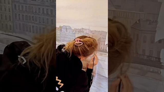 Рисую Санкт-Петербург #росписьстен #wallart #спб #санктпетербург