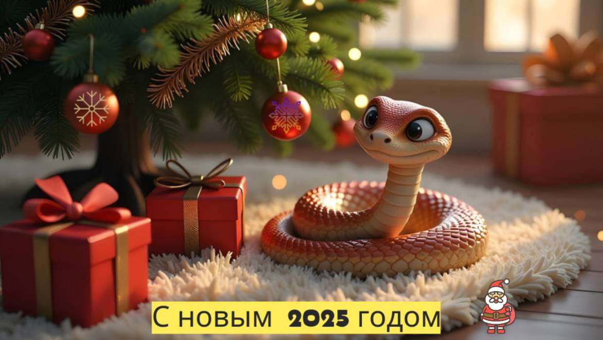 Поздравление змеи с Новым 2025 годом 🎇✨