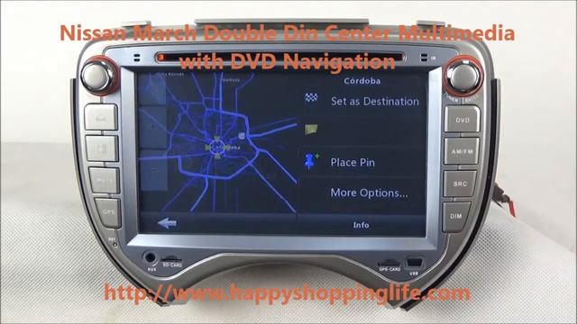 Nissan March In Dash GPS Navigation DVD Player Radio