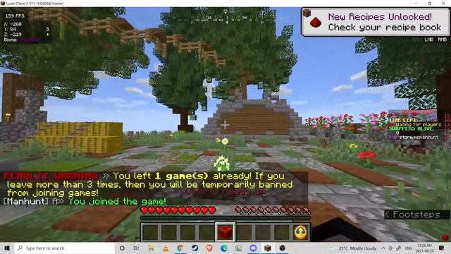 Minecraft Manhunt AND Death Swap server!