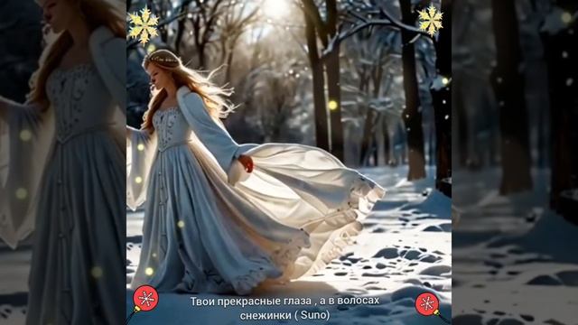 ТВОИ ПРЕКРАСНЫЕ ГЛАЗА , а в ВОЛОСАХ СНЕЖИНКИ ( Suno ) 🎶