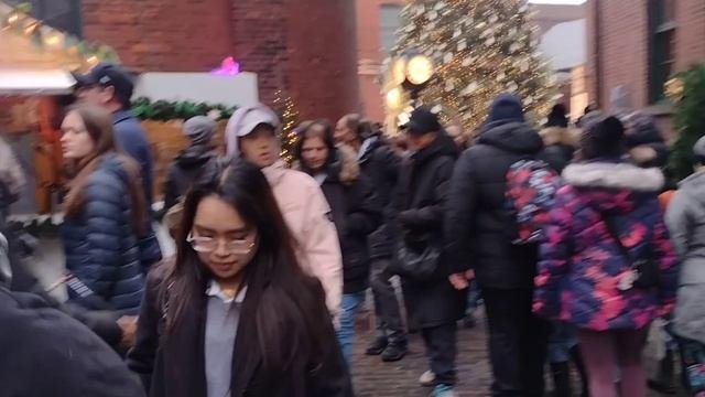 Торонто. Рождественский базарчик или Зимняя деревня.Светлое время дня. 2024 год.