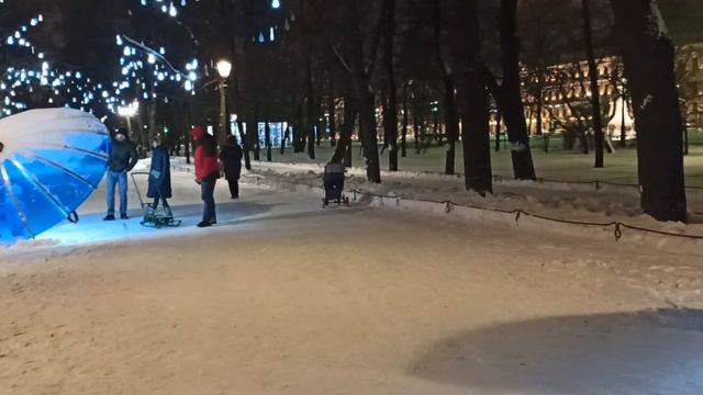 Зима,снег,зонтики-2022 год!
