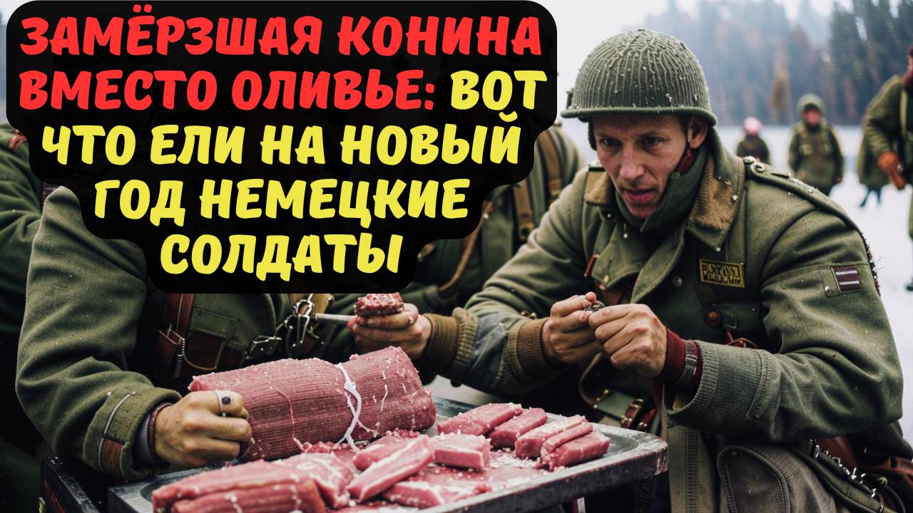 ЗАМЁРЗШАЯ КОНИНА ВМЕСТО ОЛИВЬЕ ВОТ ЧТО ЕЛИ НА НОВЫЙ ГОД НЕМЕЦКИЕ СОЛДАТЫ