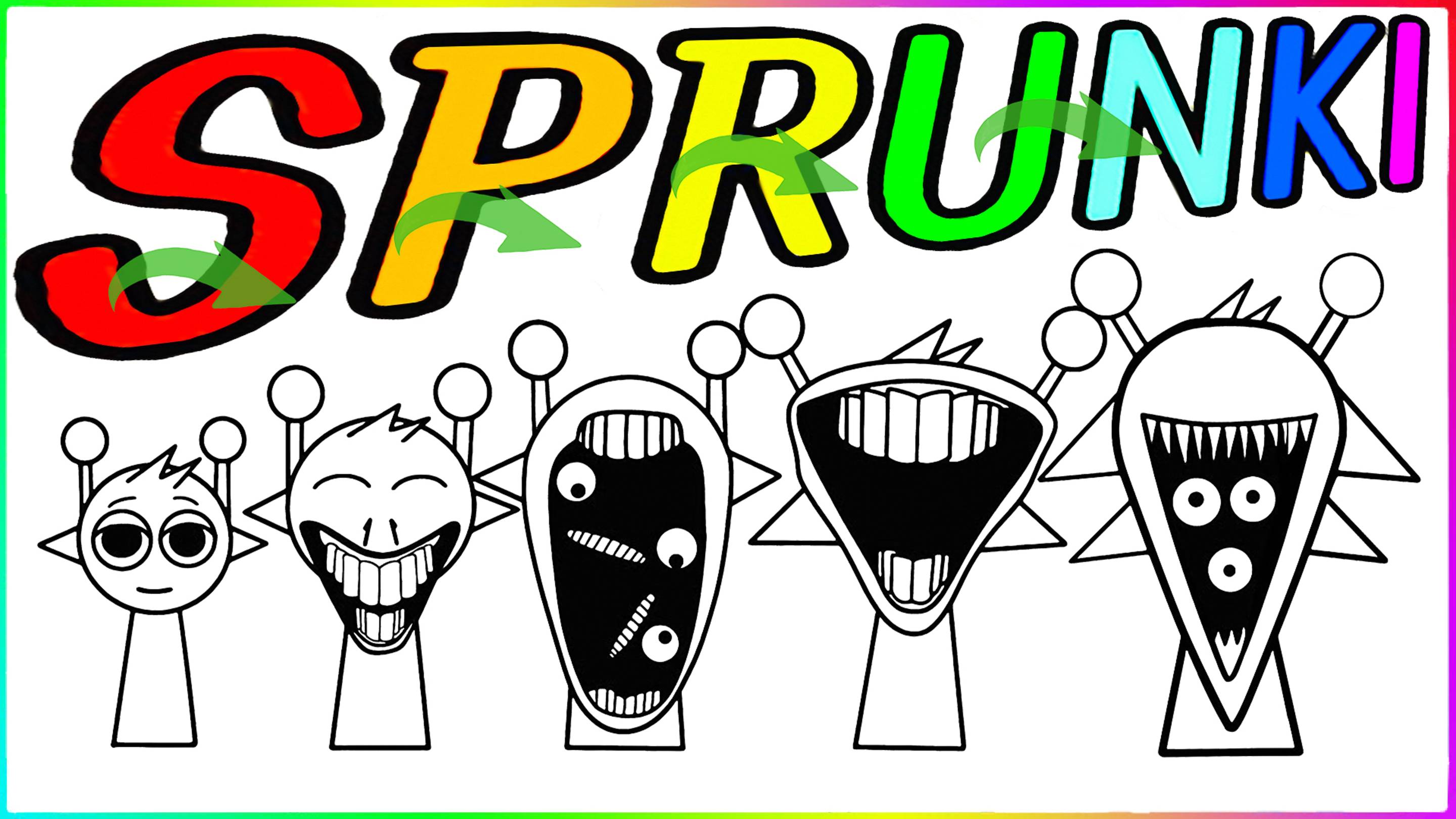 NEW Big EVOLUTION OF MR. SIMON SPRUNKI/ NEW COLORING PAGES / Incredibox Sprunki New Coloring Pages