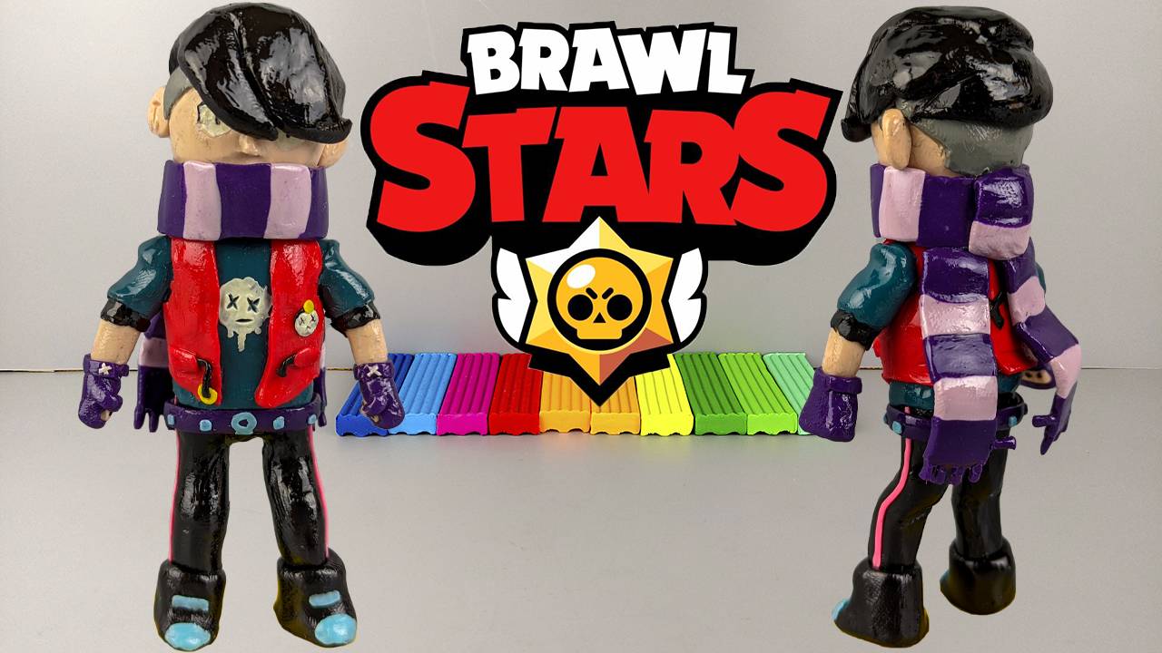 Эдгар Бравлс Старс из пластилина Brawl Stars Edgar