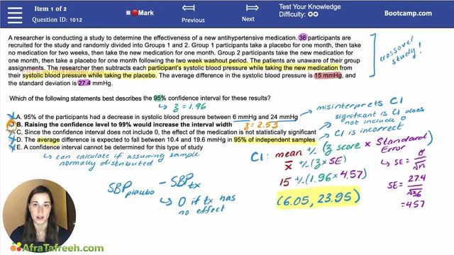 6.1 Confidence Intervals - Practice Question atf