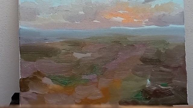 Живопись маслом.Техника Алла прима.Этюд за тридцать минут.Лесная тропа.Художник Голубев Александр