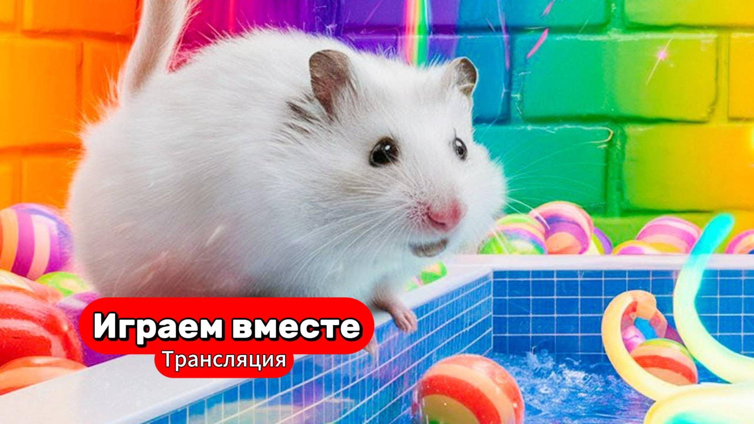 Хомяк выбирается из сложного лабиринта 🐹 Трансляция для детей ! С Новым Годом 🎆