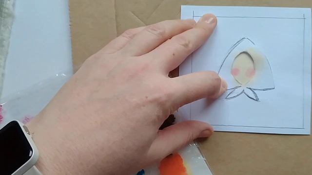 Рисуем акрилом в трафаретной технике.