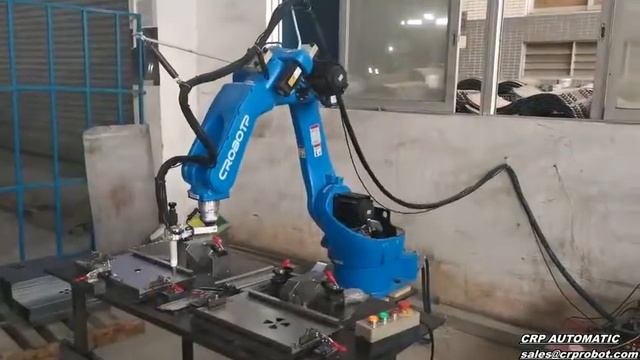 CROBOTP robot welding oven shell application + argon arc welding + lap spot welding oven shell