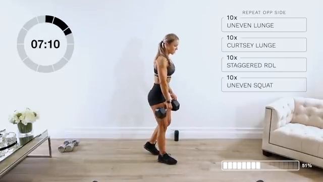 Day 33 of EPIC _ Dumbbell LEGS + BICEP Workout - Caroline Girvan