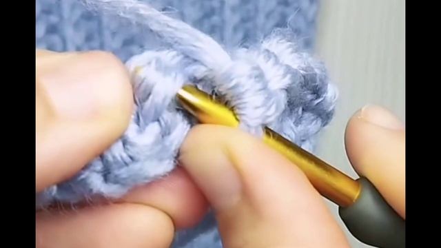 резинка крючком,интересный способ вязания резинки.