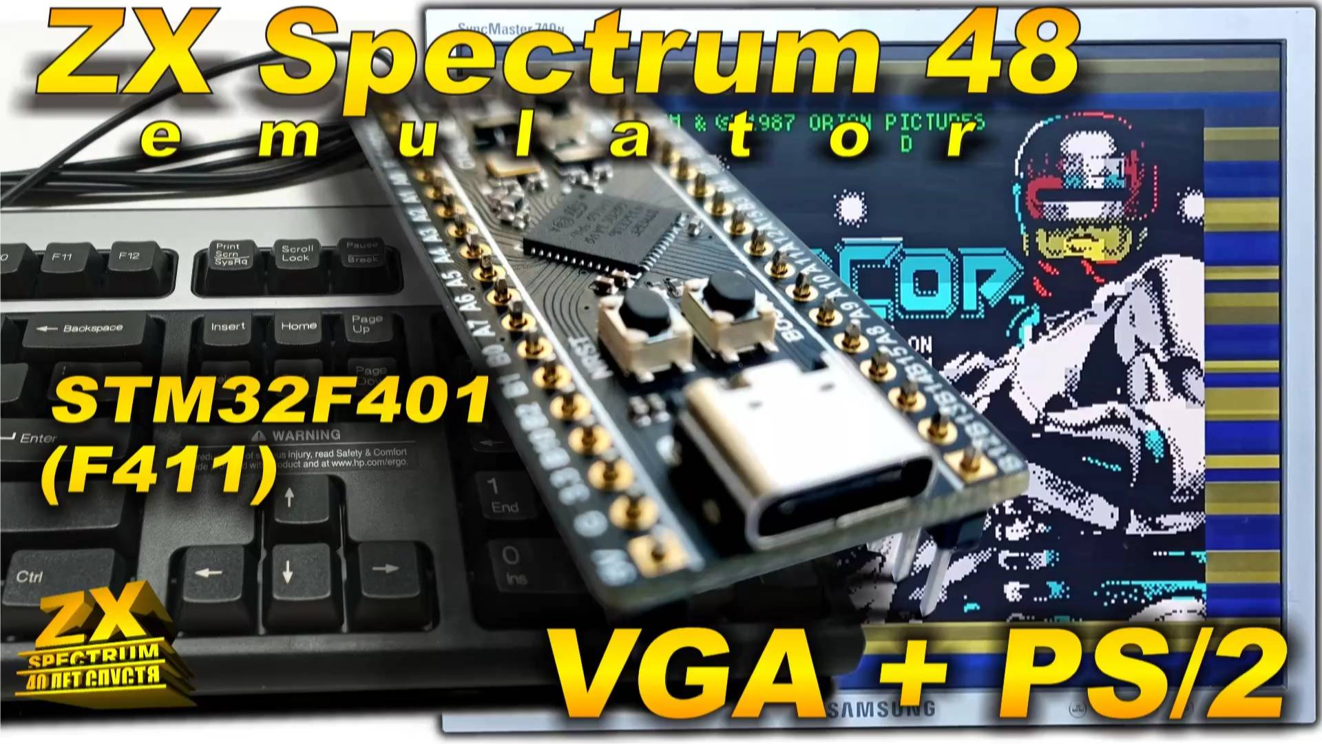 Эмулятор ZX Spectrum 48K c выходом VGA и клавиатурой PS_2 на STM32F401(411)