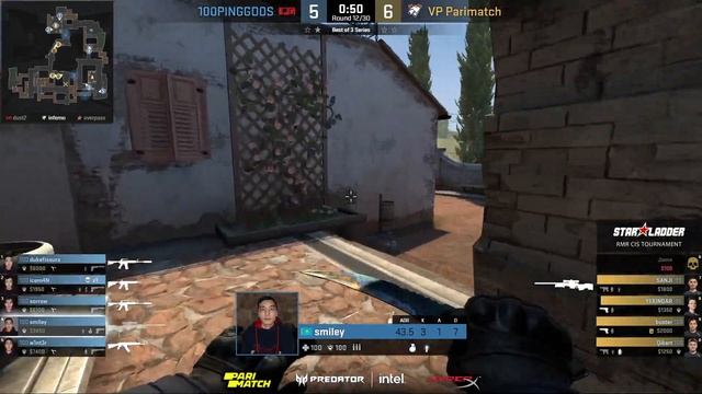 [RU] Virtus.pro vs 100PingGods | Карта 2: Inferno | StarLadder CIS RMR Main Event Group Stage