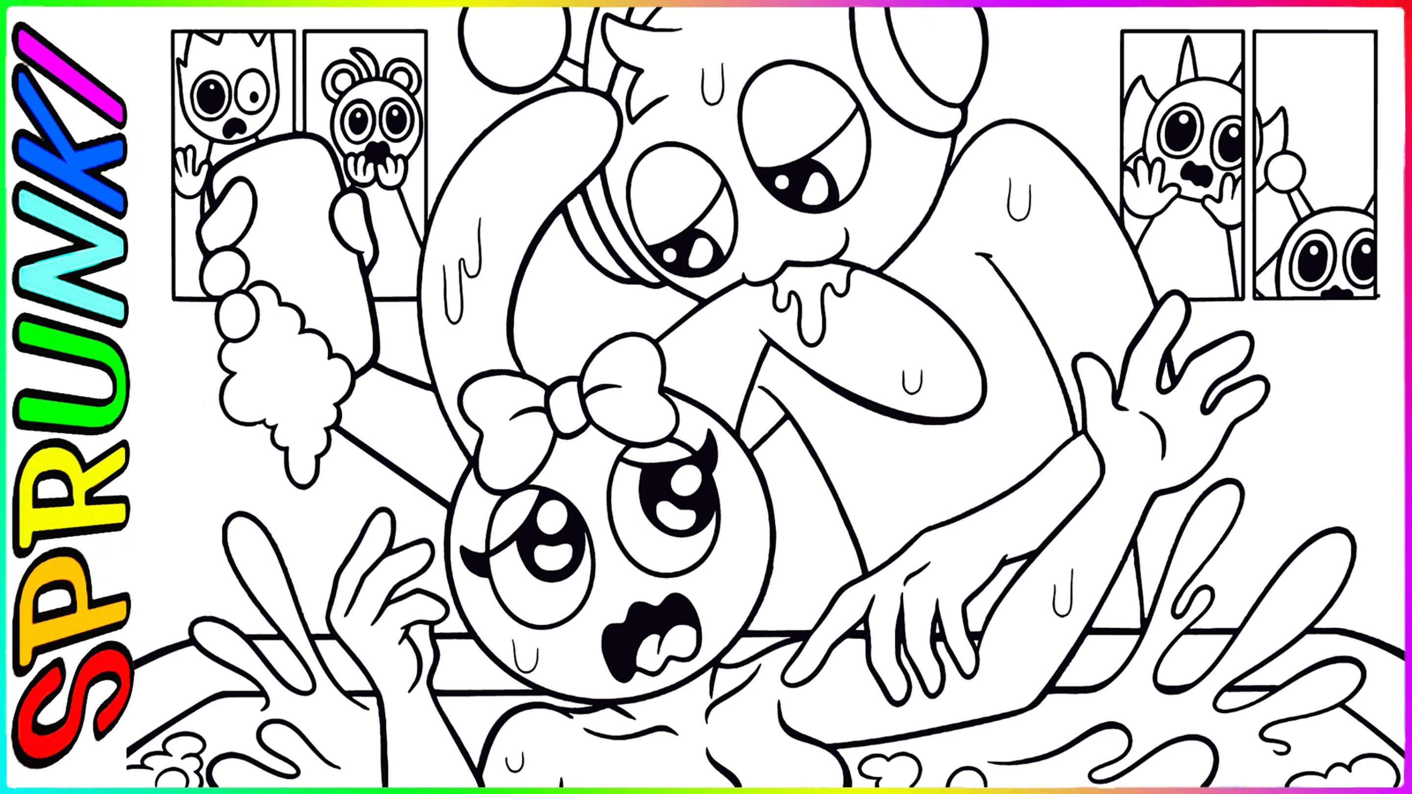 Incredibox Sprunki - Oren! How Did you Get Into My Bathroom? / NEW COLORING PAGES/ Сoloring For FUN