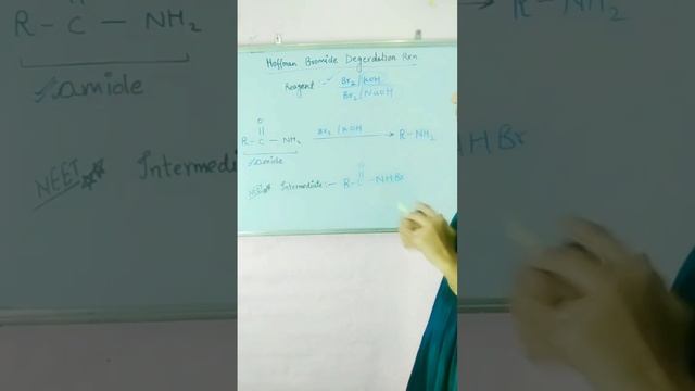 Hoff-Mann-Bromamide-degradation || Amine preparation || with Mechanism || NEET #neetchemistry