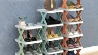 5 Layer Shoe Rack Organizer, Small Creative Vertical Shoe Stand
