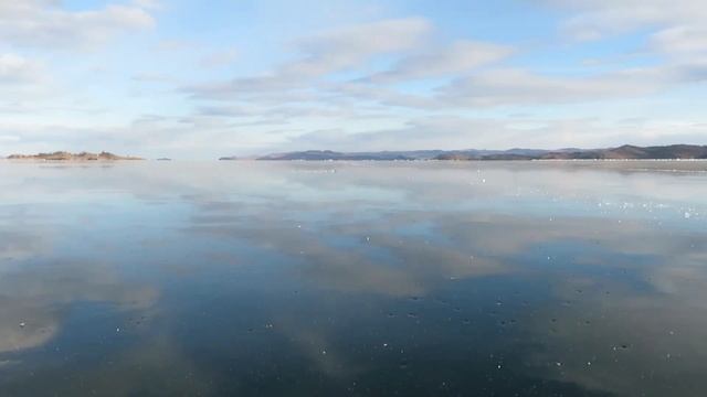 Skating on Baikal ice. 28.11.2020