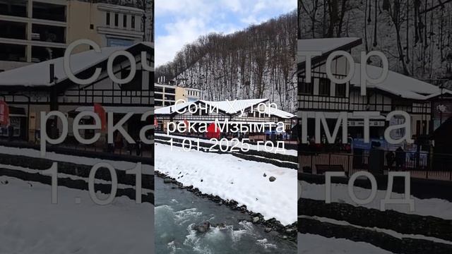 Сочи Хутор. Река Мзымта. 1 января 2025 года.
