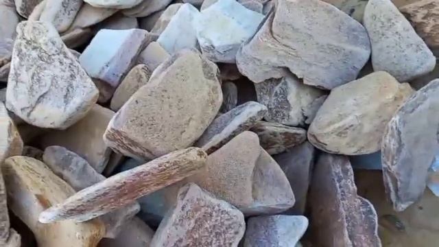 Галтованные валуны и глыбки жёлтого и жёлто-зелёного златолита