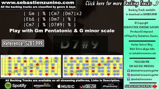 Bloody Blues Ballad Backing Track in G minor