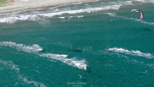 Cyprus KiteSurfing Beach in Larnaka ( video 4K with Drone )