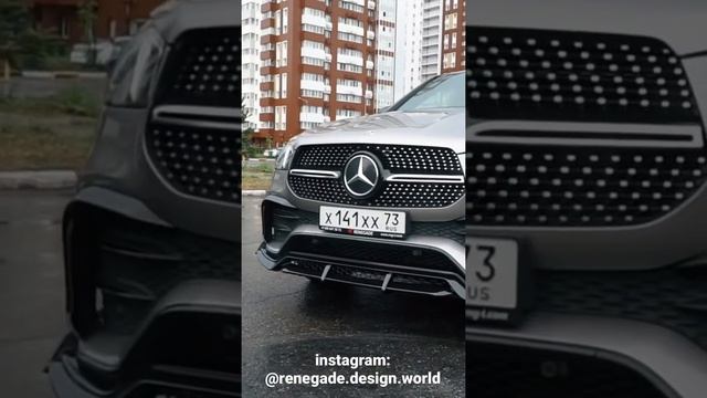 Обвес на MERCEDES-BENZ GLE COUPE 167. Сплиттер, накладки на передний бампер, пороги.