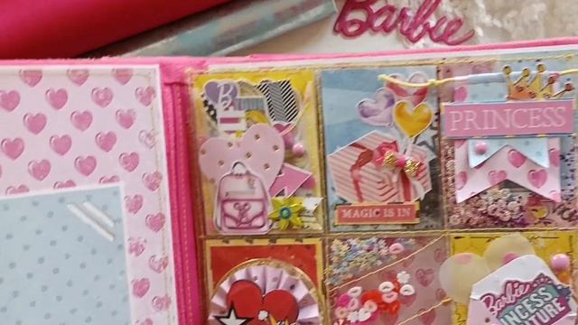 Фотоальбом с наклейками "Барби" Скрапбукинг. Barbie scrap