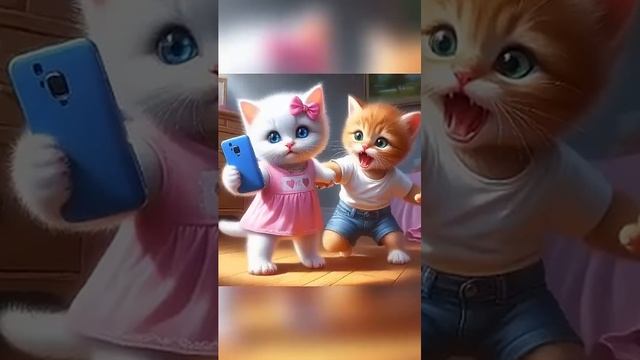 Милый котенок не может остановиться играть #кот #любовь #смешно.mp4