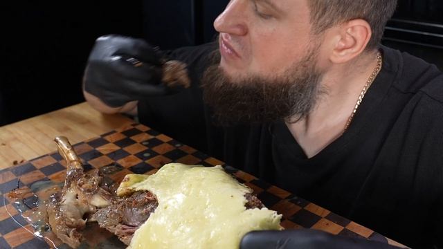 CHEESE, BBQ LEG OF LAMB, ASMR MUKBANG, АСМР МУКБАНГ, 먹방, 大食い, たべる, 谢尔盖
