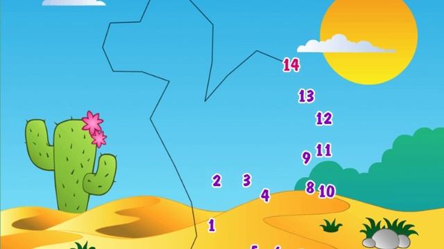 Соедини по точкам Корабль пустыни Игры для Малышей Детские