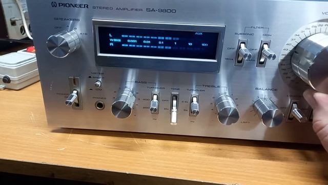 Усилитель Pioneer SA-9800. Демонстрация работы после ремонта и профилактики.