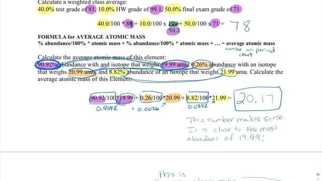 Ch 2 Quick Review:  Isotopes, Moles, Avogadro