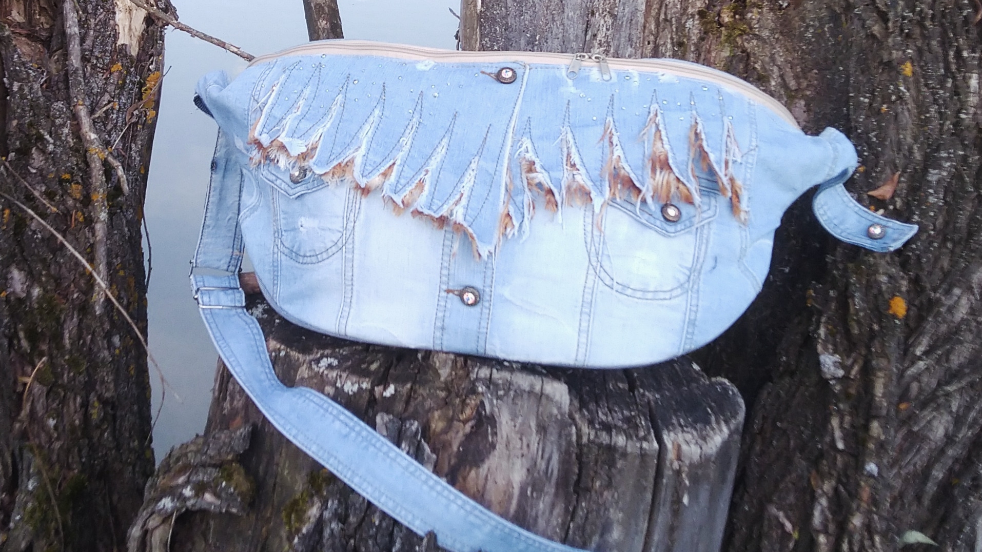 DIY Bag Jeans Fantasy Сумка из джинсов своими руками полный МК и выкройка Джинсовая Фантазия