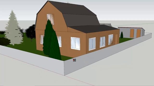 Предварительная 3D модель участка Sketch UP масштаб 1:1