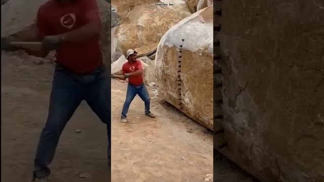 ручной откол глыбы