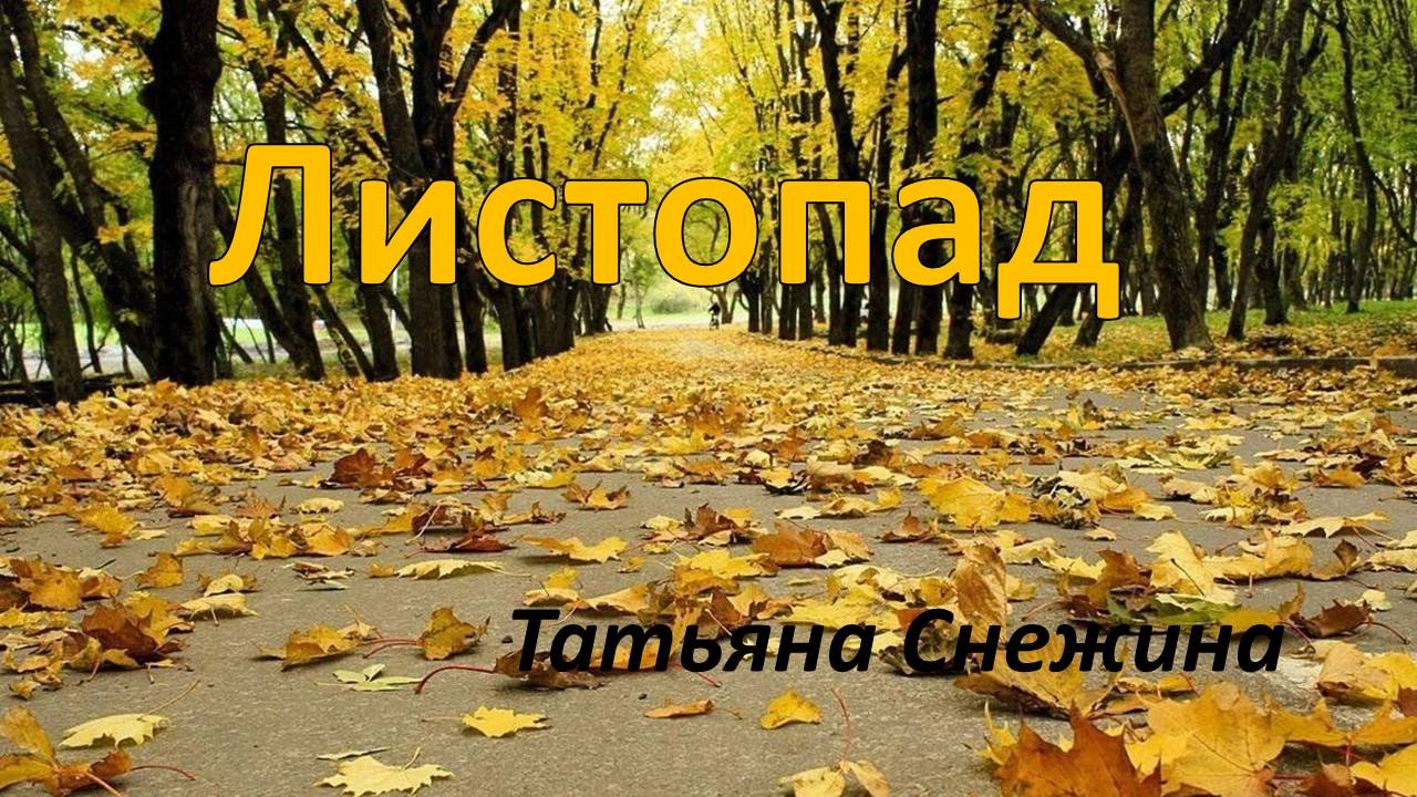 Листопад.  Татьяна Снежина