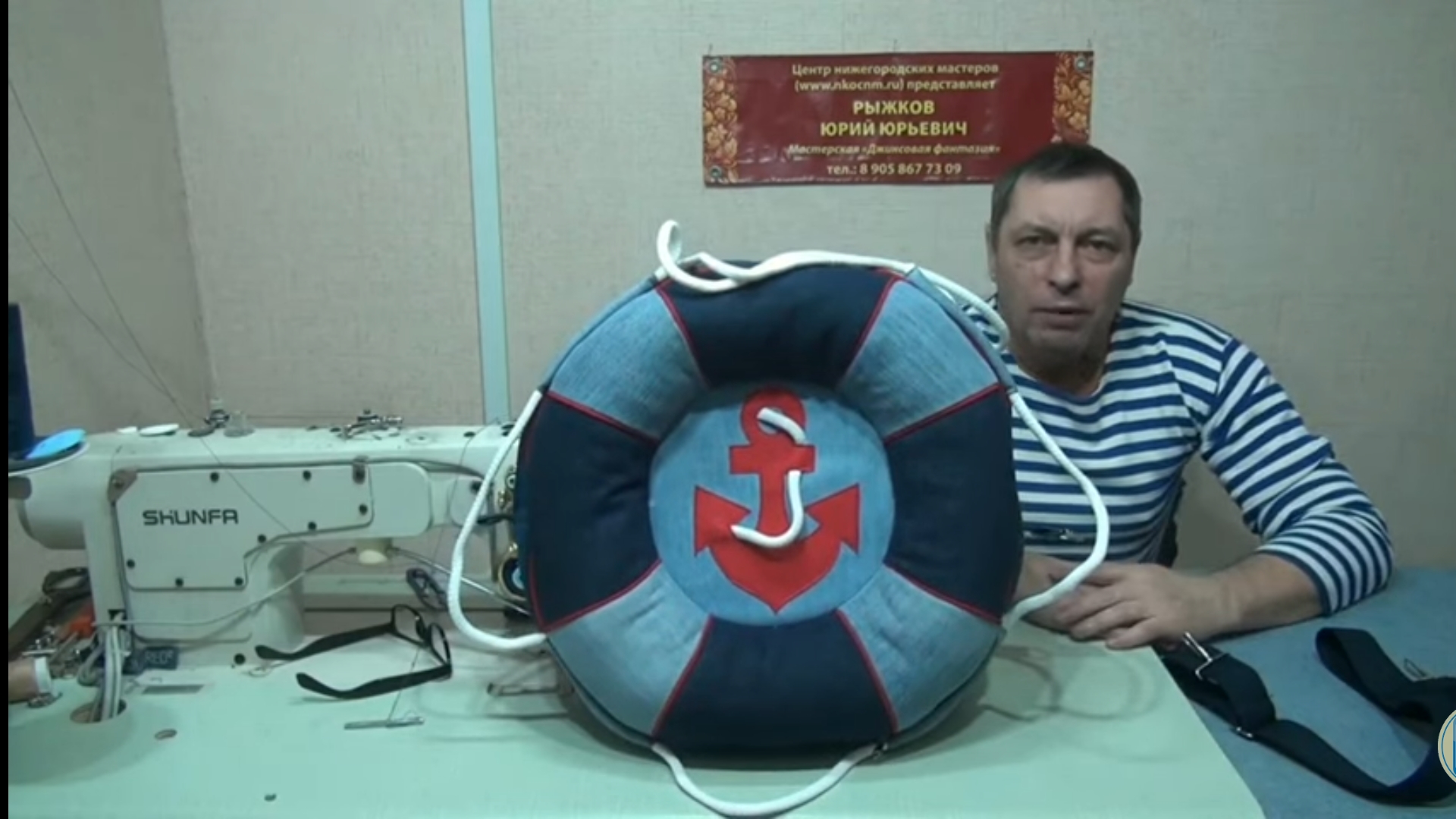 DIY Bag Jeans Fantasy Сумка спасательный круг из джинсов своими руками полный МК и выкройка