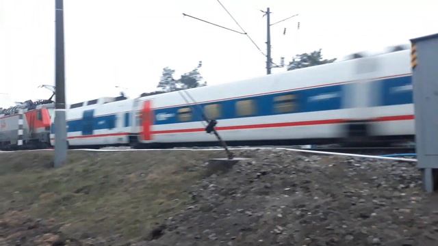 [РЖД] ЭП20-014.С ПОЕЗДОМ СТРИЖ (МОСКВА-БЕРЛИН).ОП.ПЕЧИНСКИЙ.