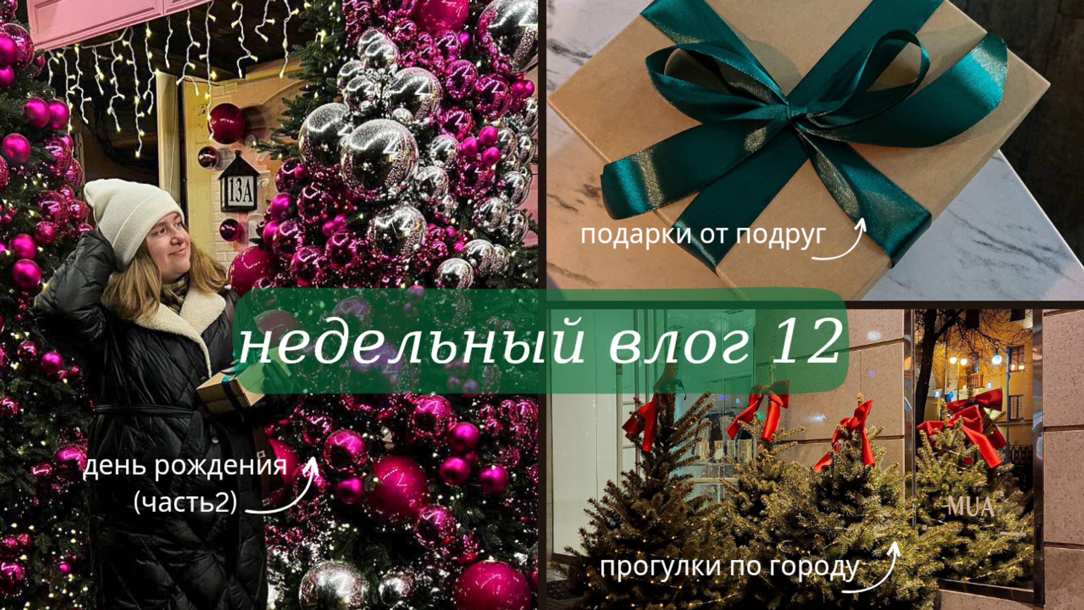 Недельный влог 12. День рождения часть 2, подарки от подружек, поездка домой 🚂