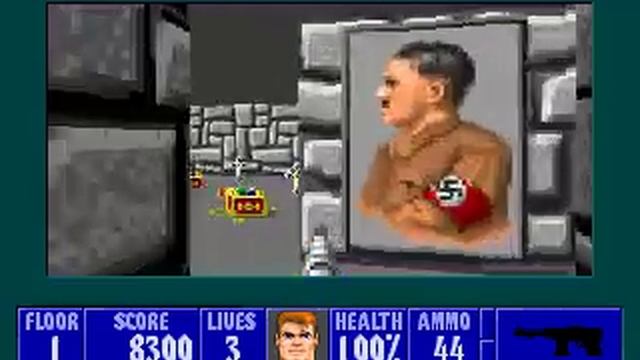 Wolfenstein 3D - Episode 1, Floor 1 (Secret passage to Floor 10)
