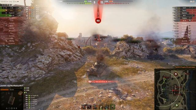 Мир танков. WOT. Бой на ИС-7. Взял 8 фрагов и 9.6К урона