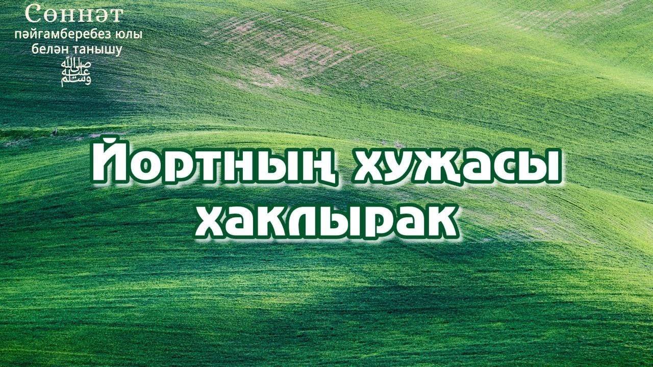 Йортның хуҗасы хаклырак | Рамил Гәйнетдинов