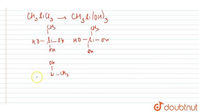 The following compound `(CH_(3))_(n) Si (Cl)_(4 n)` on hydrolysis and on