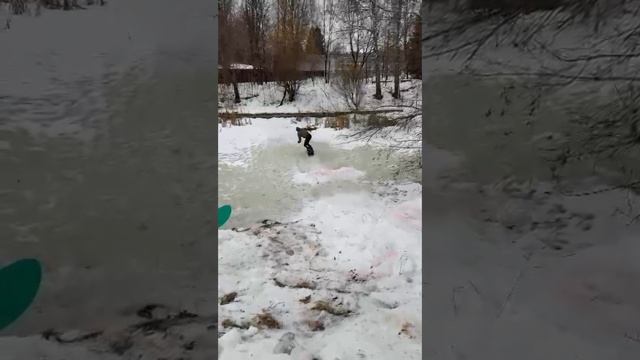 трюк на сноуборде